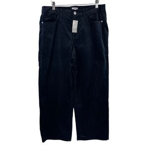 J. Jill Pants Women's Petite 16P Black Velvet Wide Leg High Rise NWT MSRP $109